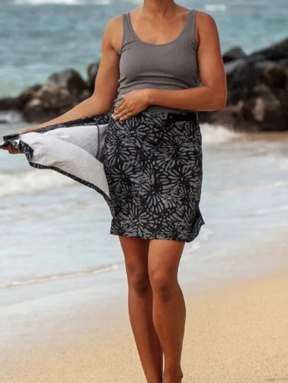 RipSkirt Hawaii's Paia Maui Wrap Midi Length Skirt / Coverup - Size L
